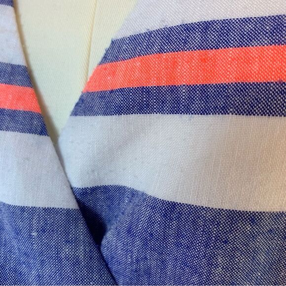 Vineyard Vines Linen Blend Striped Fit & Flare Sleeveless Dress Size 14 - Picture 6 of 9